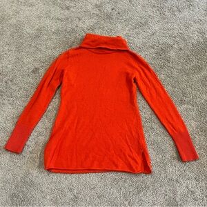 Athleta 100% Cashmere Sweater • Orange/Red • Women’s Size Small